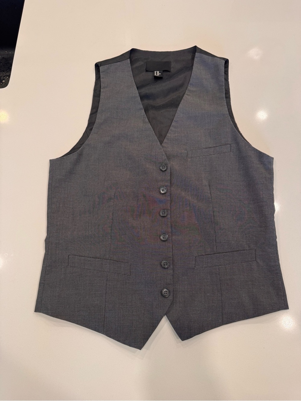 H&M Men's Gray Dress Vest - Classic Five-Button Style